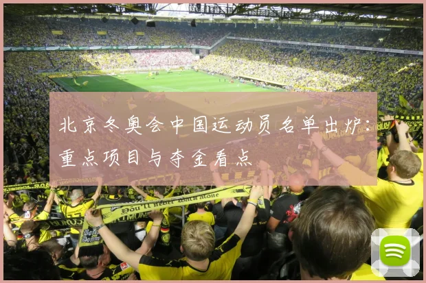 北京冬奥会中国运动员名单出炉：重点项目与夺金看点